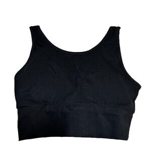 Nap Loungewear Sports Bra Non-Padded Seamless Workout Yoga Crew Neck Black NWT S